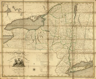 A map of the State of New York