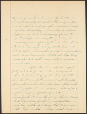 Cornell University Orientation 100 term paper, "What I want from my education." 1944.